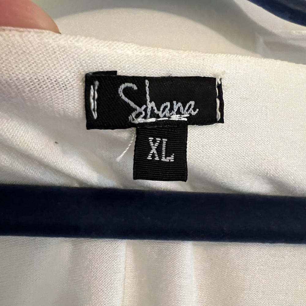 Shana White and Gray Top - XL